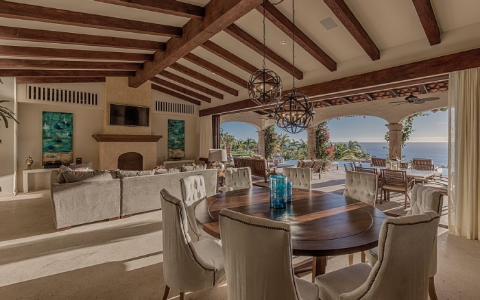 Wood beamed ceilings